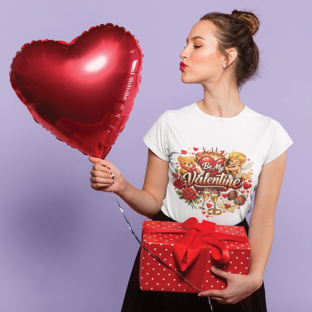 Be My Valentine Love Party Design T-Shirt (Creator Uploaded)
