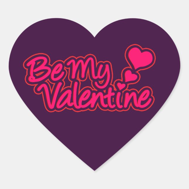 Be my Valentine Love sticker (Front)