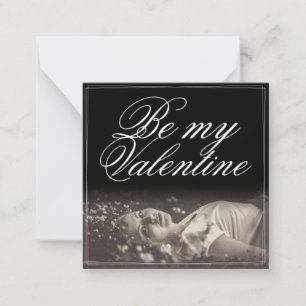 Be my Valentine - lying young woman Card