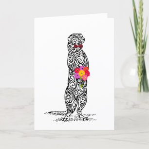 Be my Valentine Meerkat Thank You Card