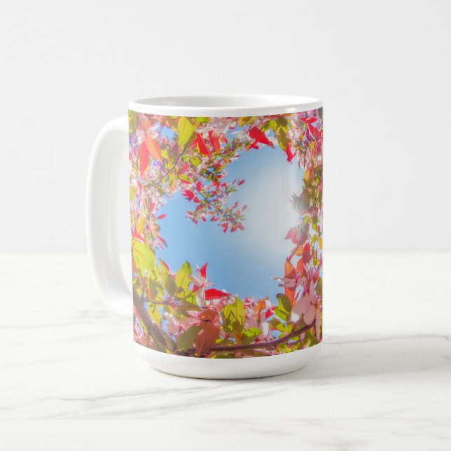 Be my Valentine Nature blooms Heart in flowers  Coffee Mug (Front Left)