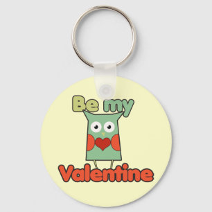 Be my Valentine Owl Keychain