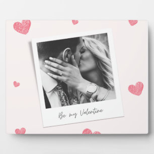 Be My Valentine   personalized Photo   Red heart  Plaque