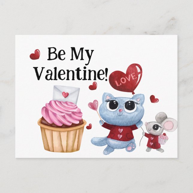 Be My Valentine Postcard (Front)