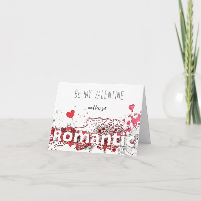 Be My Valentine Quote Holiday Card (Front)