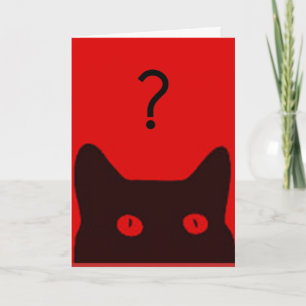 Be my Valentine Red Cat Card for Love