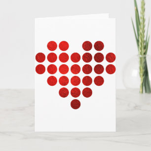 Be My Valentine Red Faux Gold Foil Dots Text T Shi Card