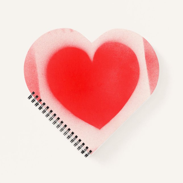 Be my Valentine red heart note  Notebook (Front)