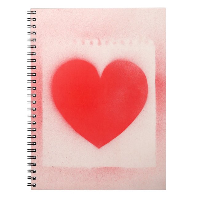 Be my Valentine red heart note Notebook (Front)