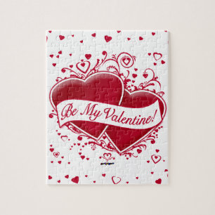 Be My Valentine! Red Hearts Jigsaw Puzzle