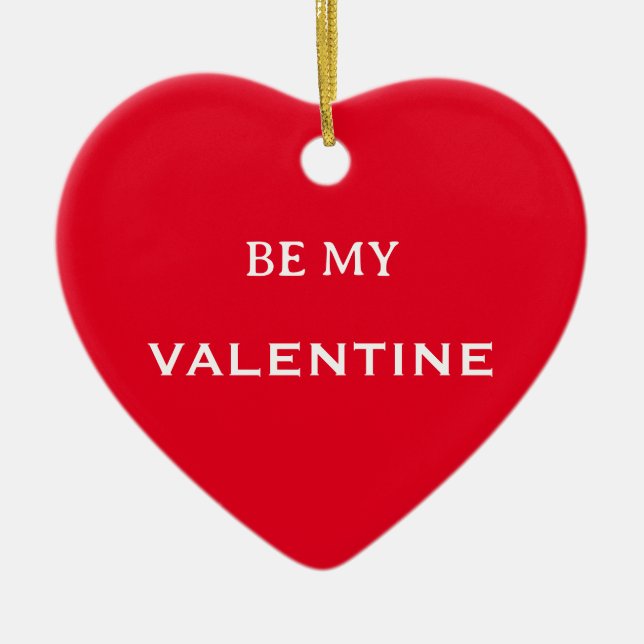 Be My Valentine Red Ornament (Front)