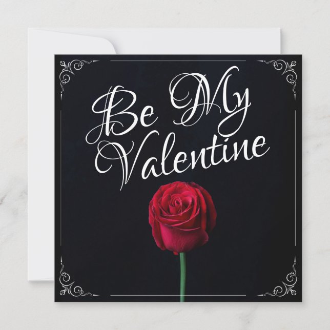 Be My Valentine - Red Rose Dark (Front)