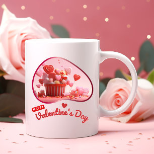 Be My Valentine? - Sweetheart's Embrace Two-Tone Coffee Mug