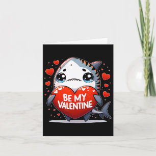 Be My Valentine Tiger Shark Heart  Card