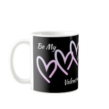 Be My Valentine Triple Heart Coffee Mug