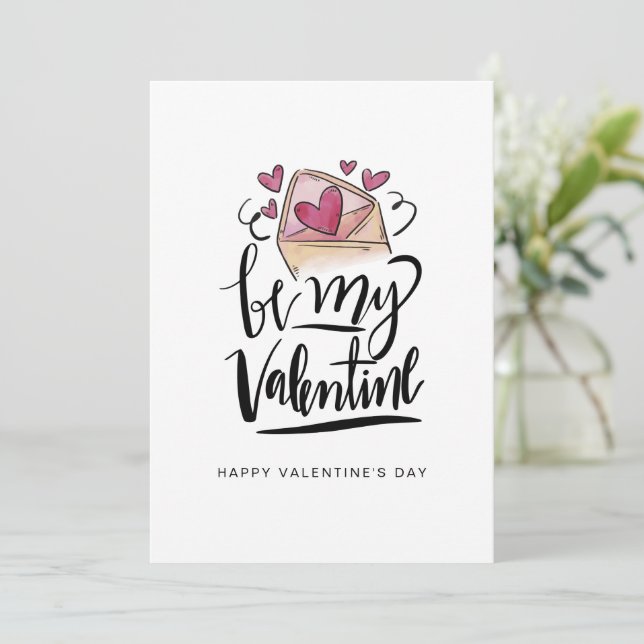Be my Valentine Valentine's Day card (Standing Front)