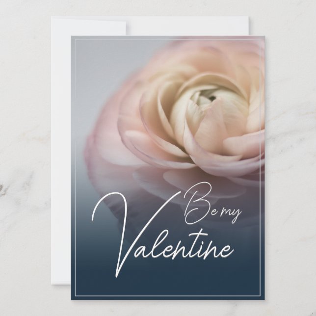 Be My Valentine – With Big Pink Rose (Front)