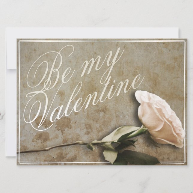 Be my Valentine with Rose (Front)