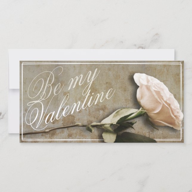 Be my Valentine with Rose (Front)