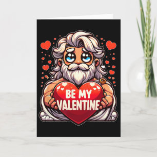 Be My Valentine Zeus Greek Mythology Heart  Card