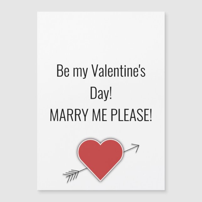 Be my Valentine's Day! MARRY ME PLEASE! (Front)
