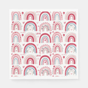 Be My Valentines Day Rainbow Napkin