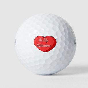Be My Valentines Heart Candy Drawing Golf Balls