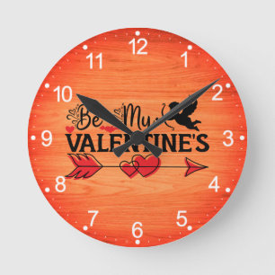 Be My Valentine's  Round Clock