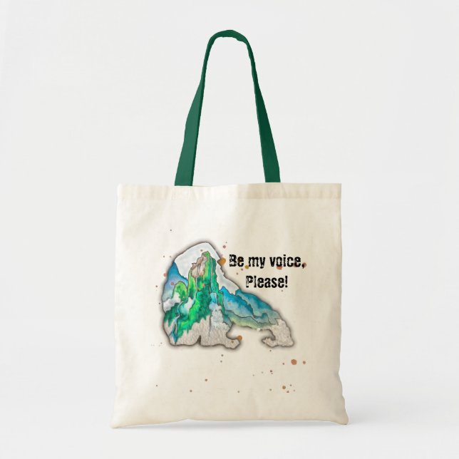 Be My Voice Mountain Gorilla with Habitat Tote Bag (Front)