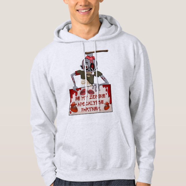 Be My Zombie Apocalypse Partner Men's Hoodie (Front)