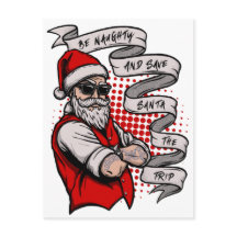 Be Naughty and Save Santa the trip tattoo