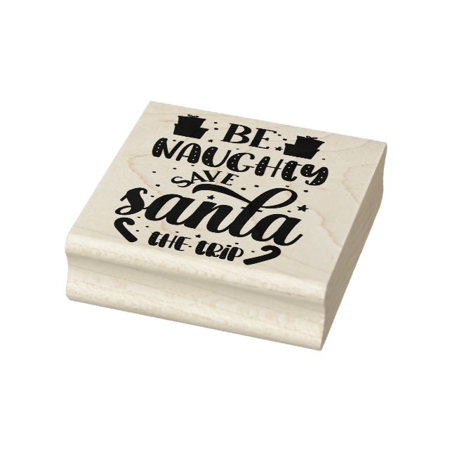 Be Naughty Christmas rubber stamp  (Stamp)