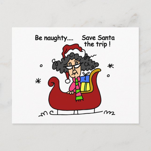 Be Naughty Postcard (Front)