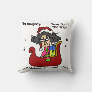 Be Naughty Throw Pillow