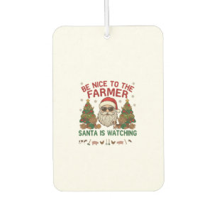 Be Nice Farmer Santa Christmas Farm Animals Air Freshener