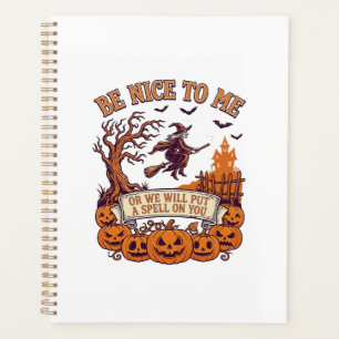 Be Nice Me Halloween Witch Broom Pumpkins_1 Planner