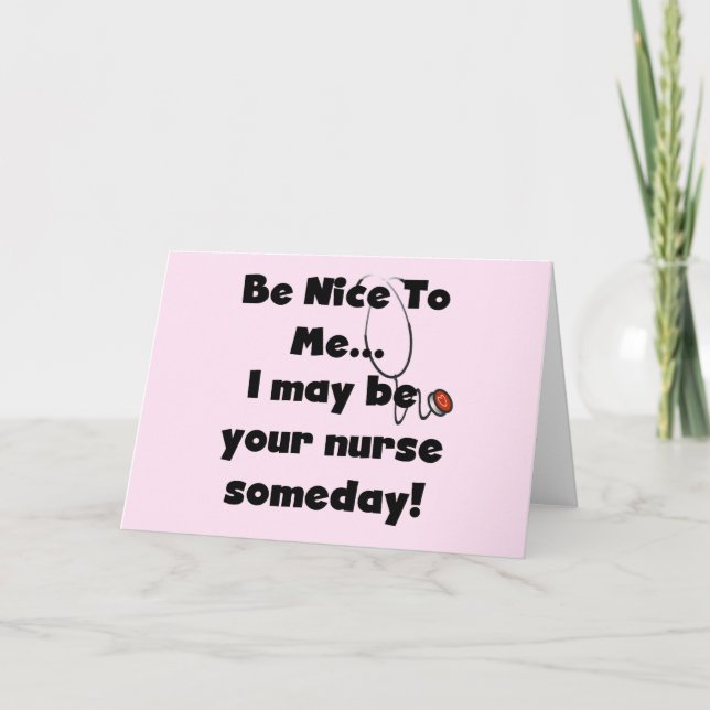 Be Nice Nurse Tshirts and Gifts Card (Front)