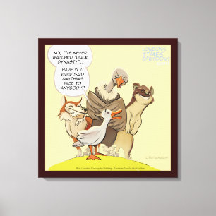 Be Nice To Ducks Funny Canvas Print