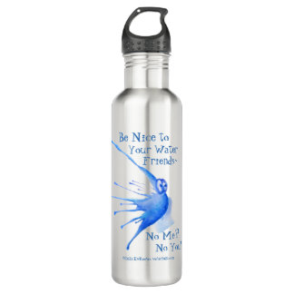 Be Nice to Your Water Friends! Water Bottle