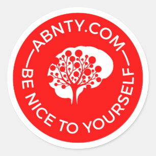 Be Nice To Yourself - ABNTY.COM Red Classic Round Sticker