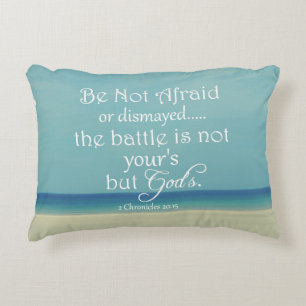 Be Not Afraid Bible Verse Accent Pillow