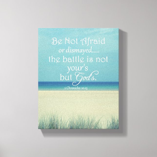 Be Not Afraid Bible Verse Canvas Print (Front)