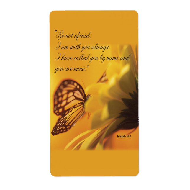 Be Not Afraid Religious Butterfly on Daisy (Front)