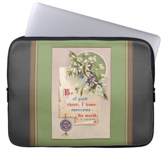 Be Of Good Cheer Bible Laptop Sleeve