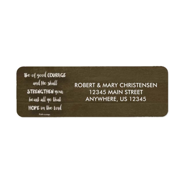 Be of Good Courage - Psalm 31:24 (Front)