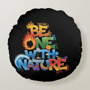 Be One With Nature – Elemental Eco-Friendly Round Pillow