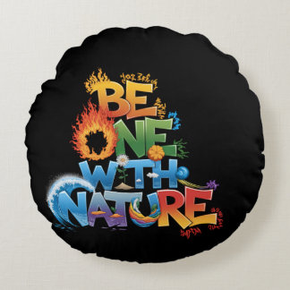 Be One With Nature – Elemental Eco-Friendly Round Pillow