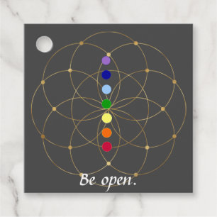 Be Open Chakra & Seeds of Life  Favour Tags