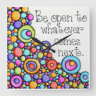 Be Open Square Wall Clock