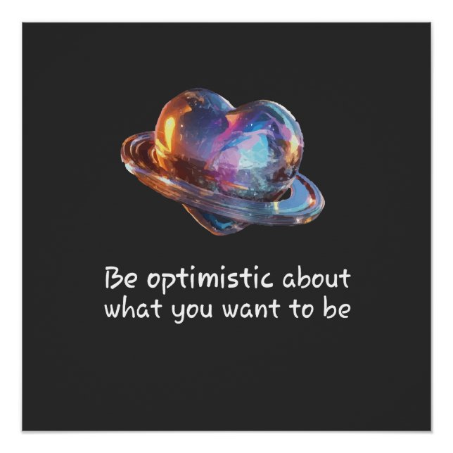 Be Optimistic About What You Want to Be Poster (Front)